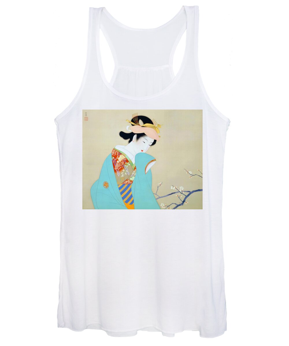 Uemura Women's Tank Top featuring the painting Top Quality Art - Spring Fragrance by Uemura Shoen