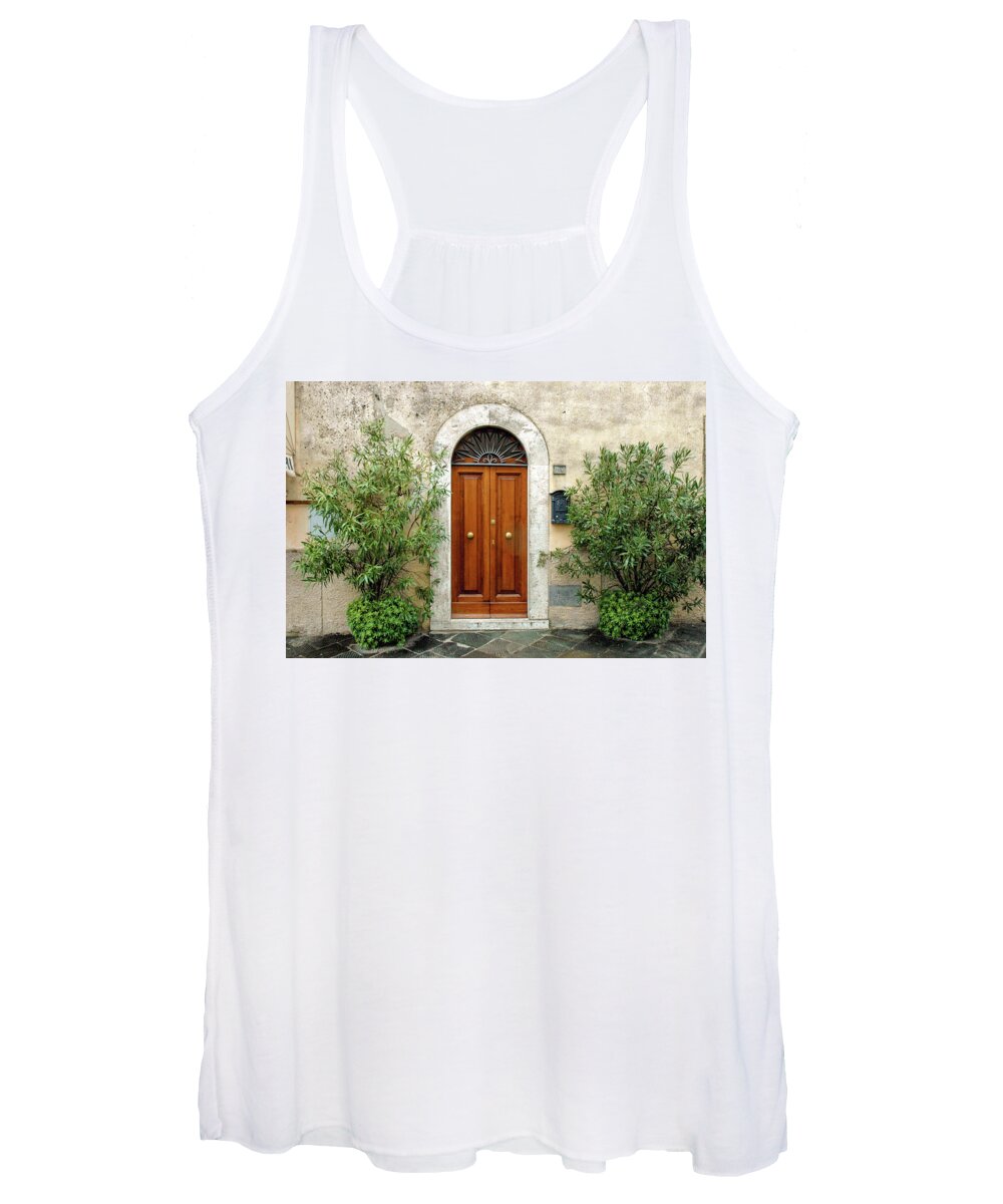 Castellina Di Chianti Women's Tank Top featuring the photograph Tuscan Door by Mark Duehmig