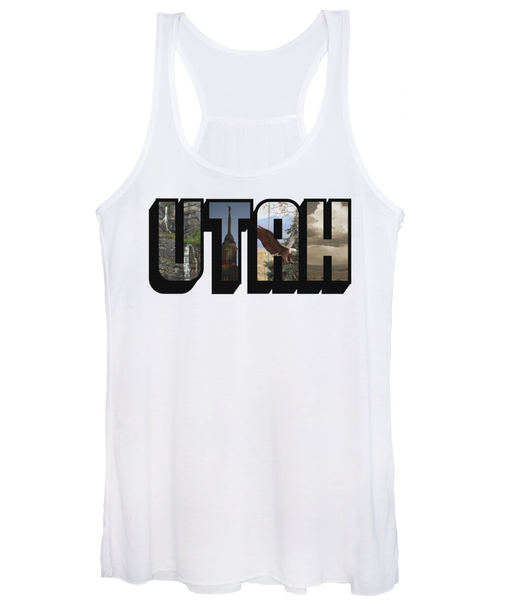 Big Letter Women's Tank Top featuring the photograph UTAH Big Letter by Colleen Cornelius