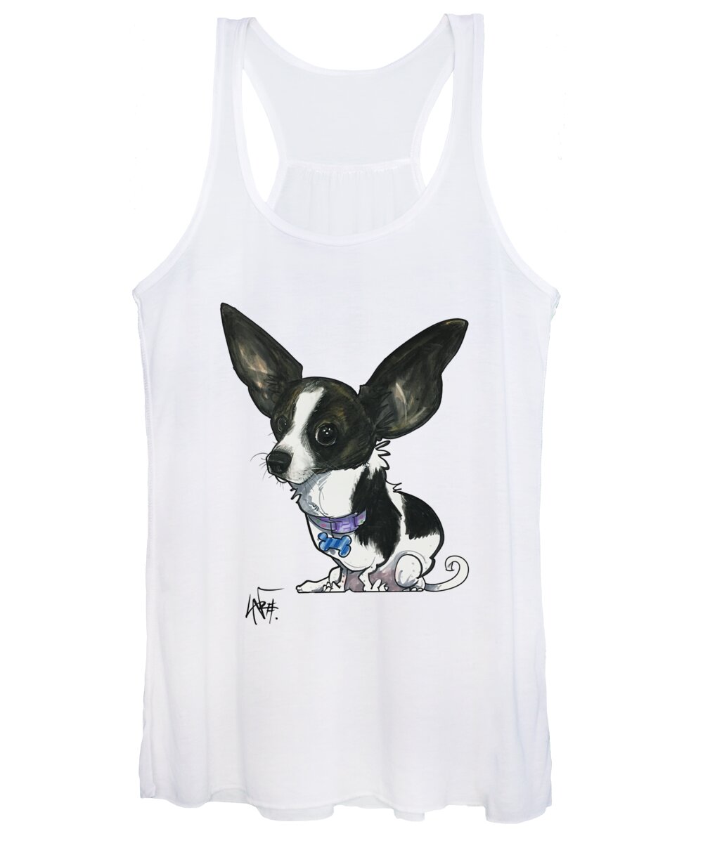Voss 4623 Women's Tank Top featuring the drawing Voss 4623 by Canine Caricatures By John LaFree