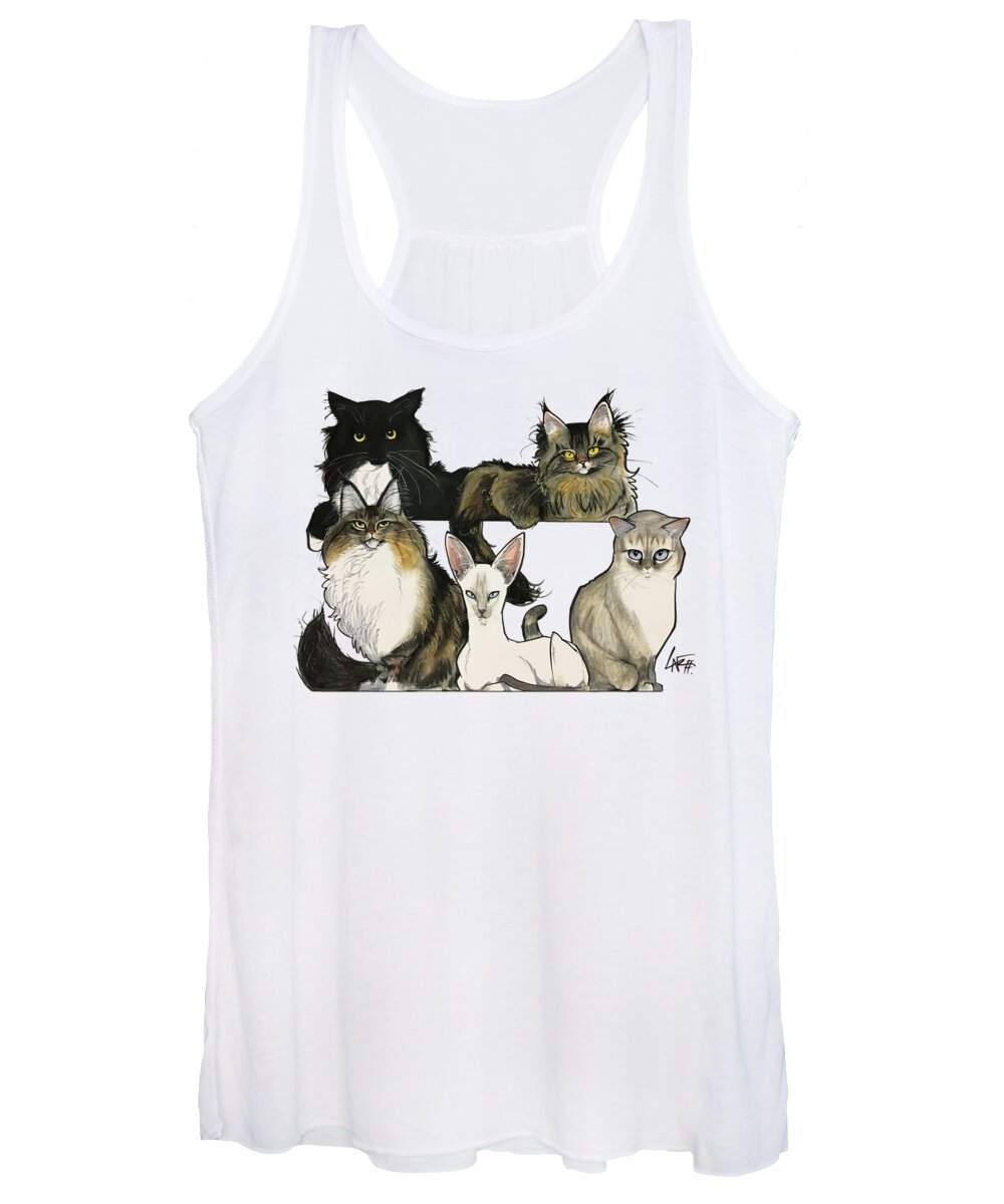 Wales Women's Tank Top featuring the drawing Wales 4425 by Canine Caricatures By John LaFree