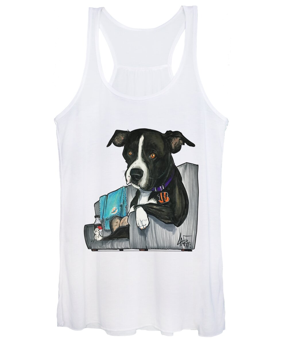 Wendel 4562 Women's Tank Top featuring the drawing Wendel 4562 by Canine Caricatures By John LaFree