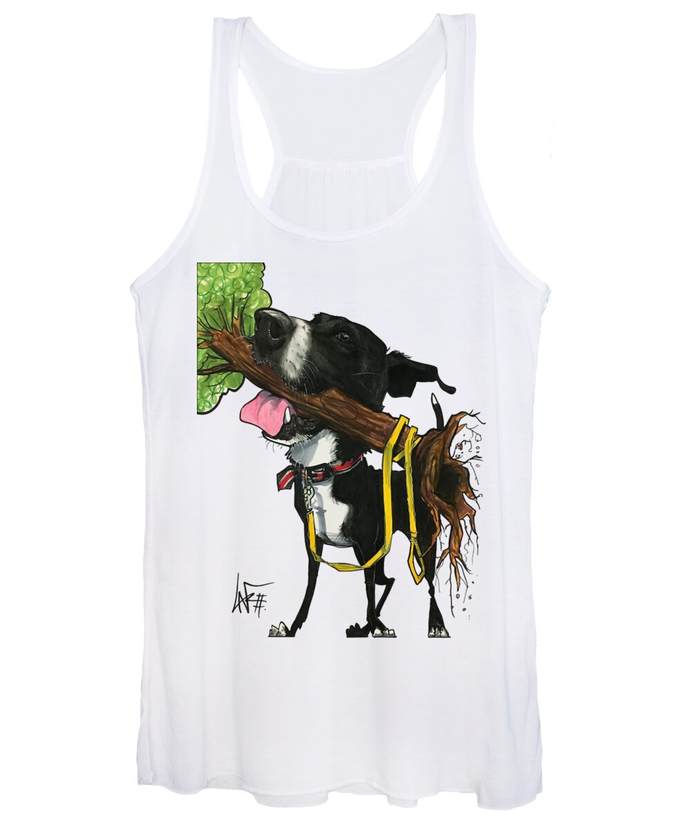 White 4479 Women's Tank Top featuring the drawing White 4479 by John LaFree