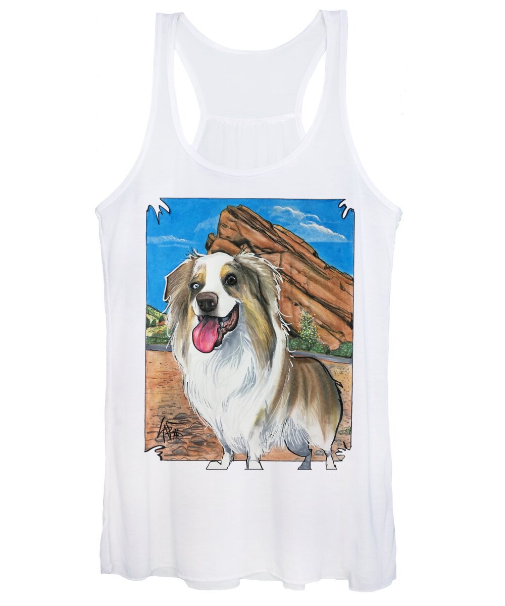Wilks Women's Tank Top featuring the drawing Wilks 4807 by Canine Caricatures By John LaFree