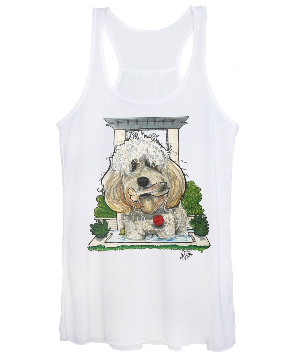 Williams Women's Tank Top featuring the drawing Williams 5104 by Canine Caricatures By John LaFree
