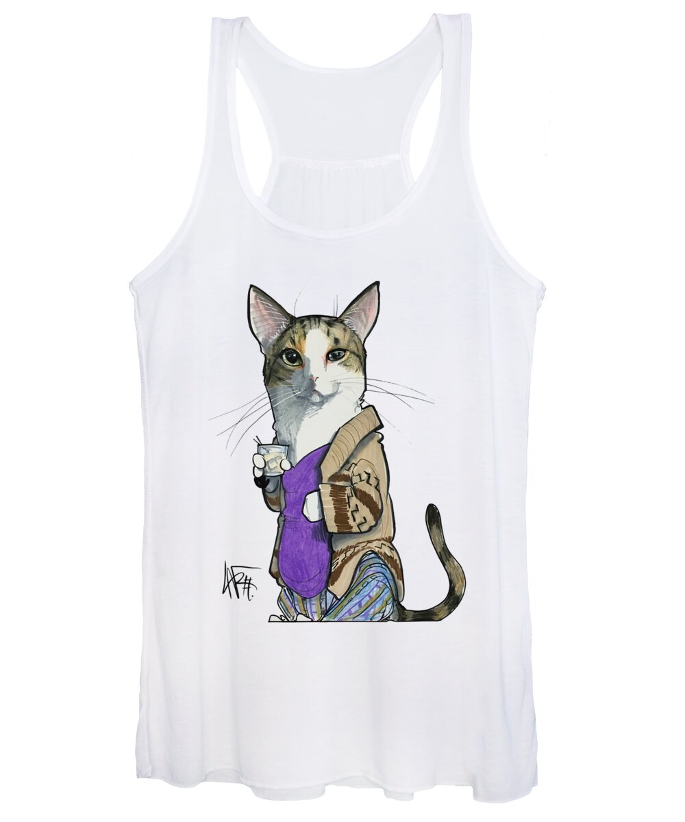 Wray 4511 Women's Tank Top featuring the drawing Wray 4511 by Canine Caricatures By John LaFree