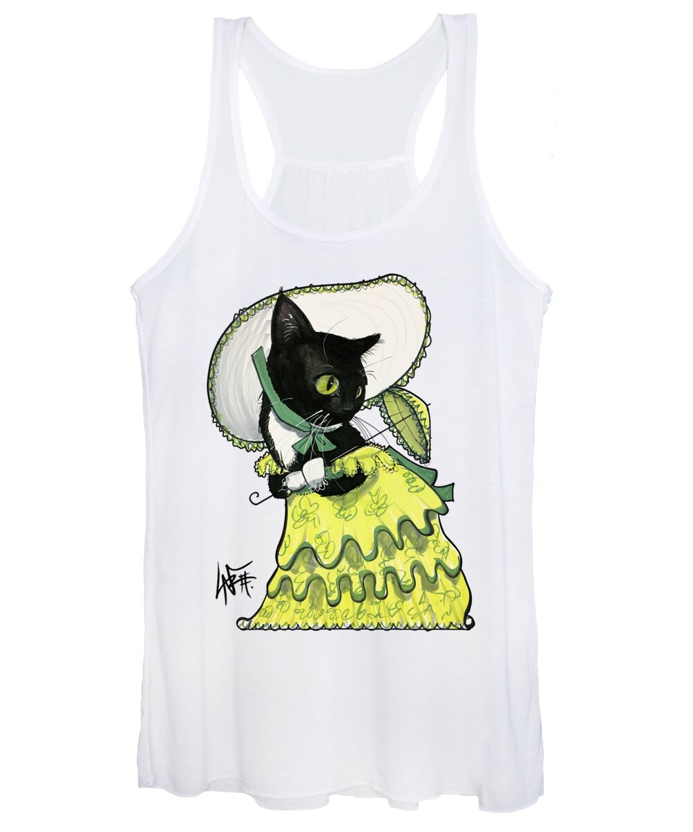 Wray Women's Tank Top featuring the drawing Wray 5018 by Canine Caricatures By John LaFree