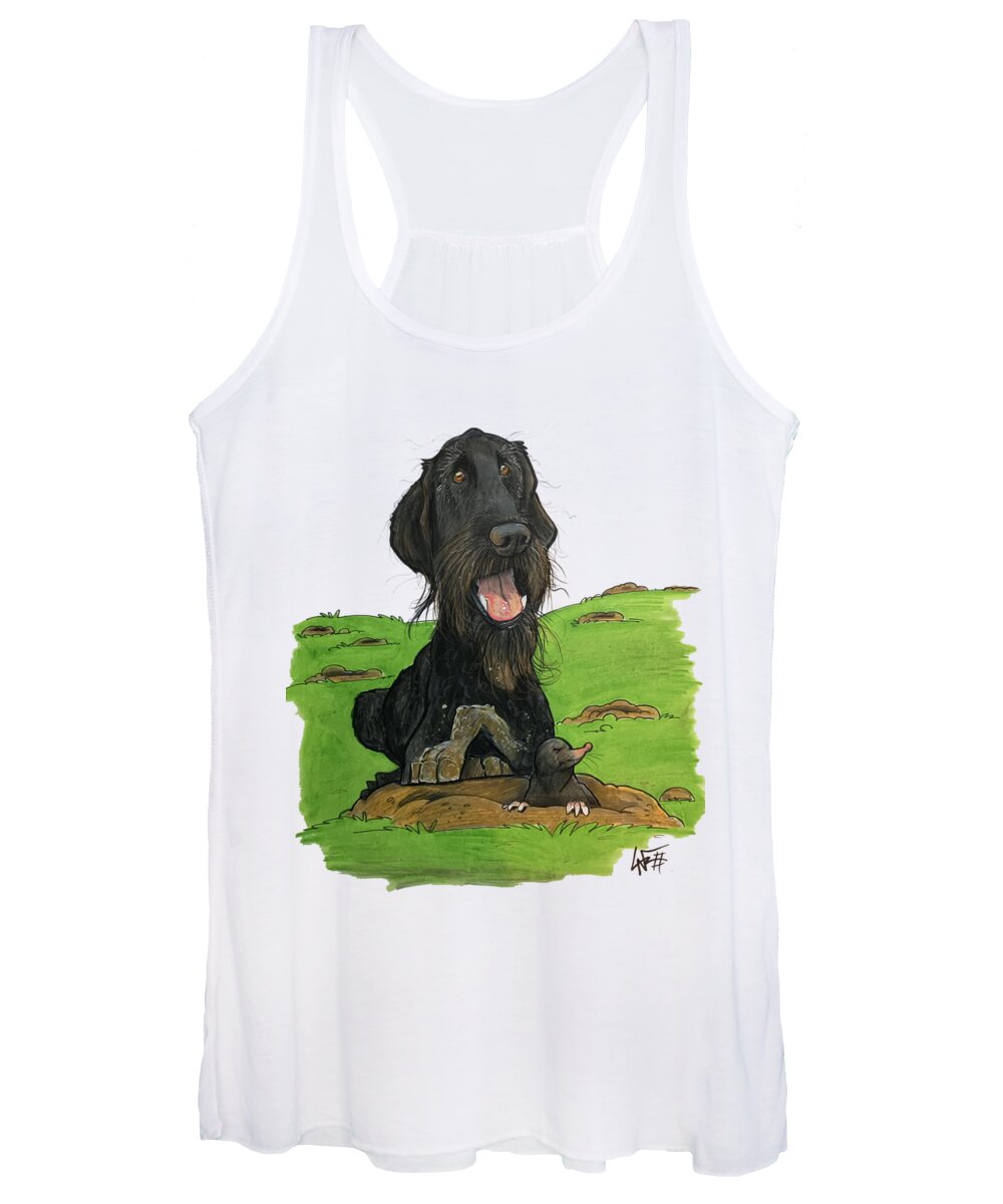 Deadmore Women's Tank Top featuring the drawing 5287 Deadmore by Canine Caricatures By John LaFree