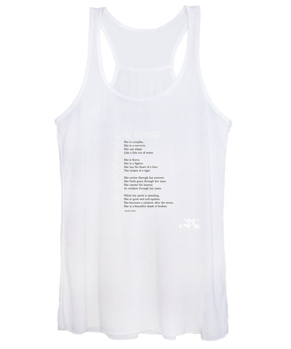 A Beautiful Shade Of Broken Women's Tank Top featuring the digital art A Beautiful Shade of Broken by Tanielle Childers