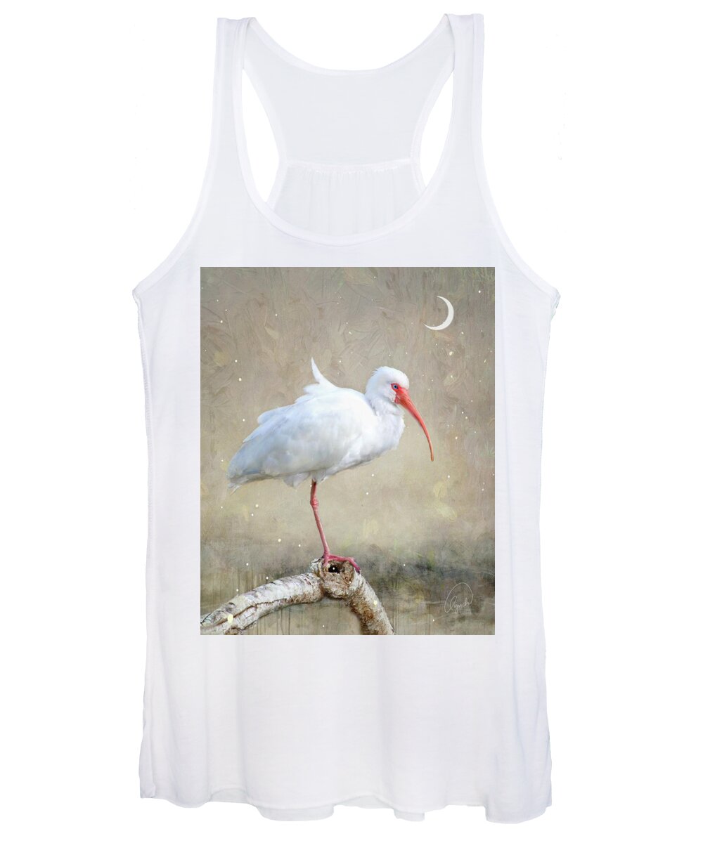 Ibis Women's Tank Top featuring the photograph Crescent Moon #1 by Karen Lynch