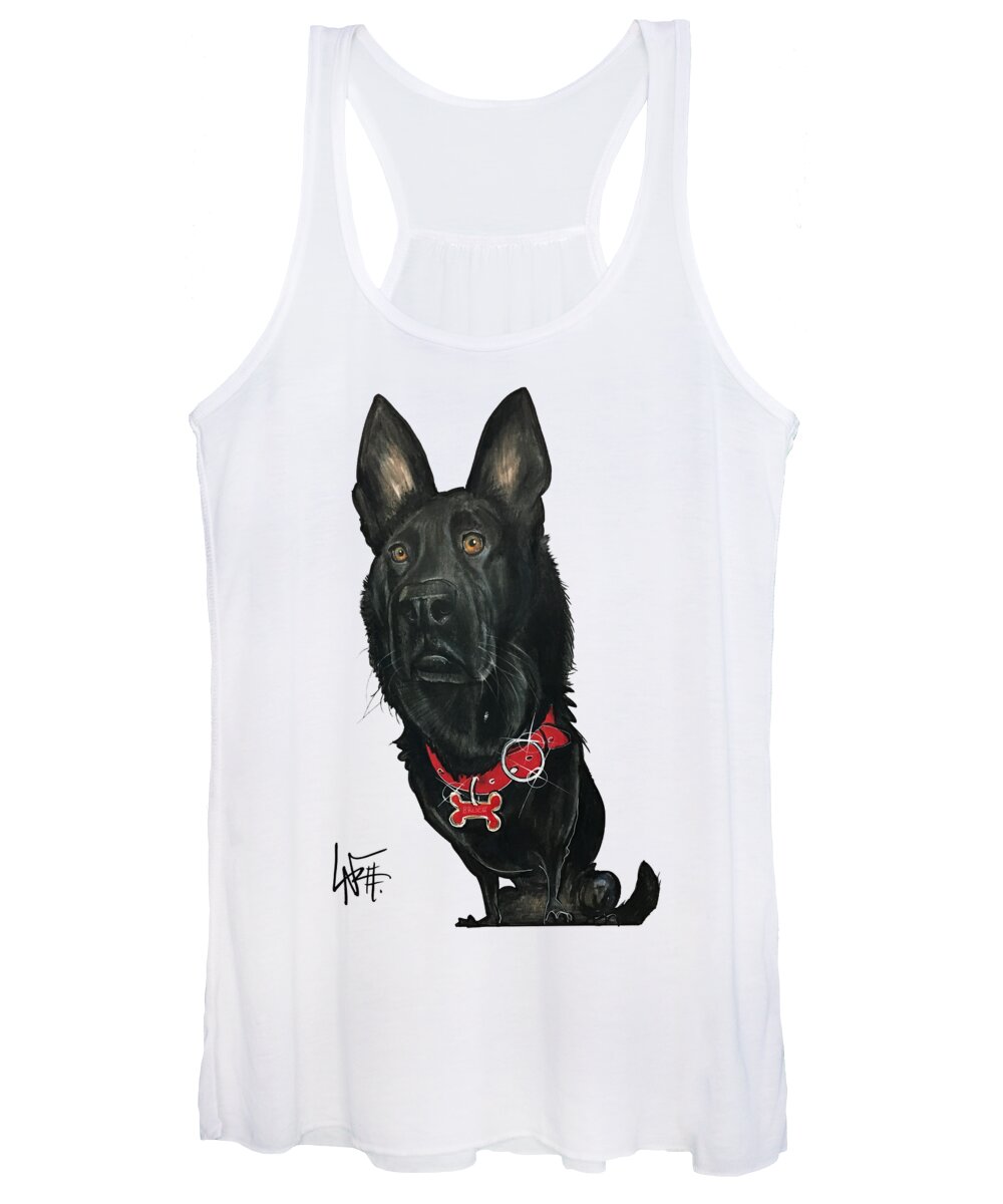 Dog Women's Tank Top featuring the drawing Goodridge 5107 by Canine Caricatures By John LaFree