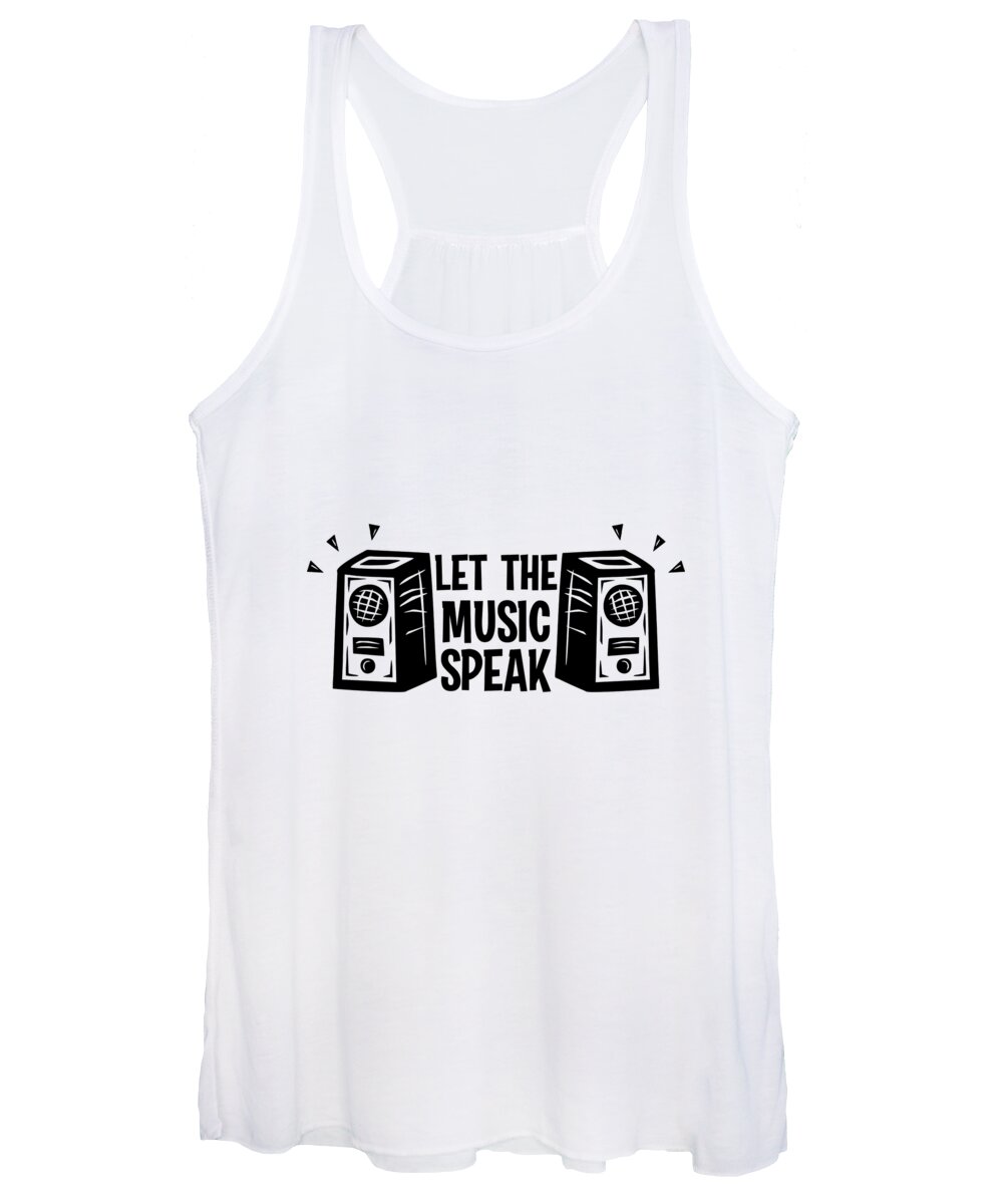 Music Women's Tank Top featuring the digital art Let The Music Speak #1 by Me