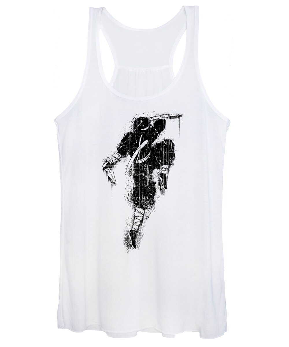 Halloween Women's Tank Top featuring the digital art Ninja #1 by Jacob Zelazny