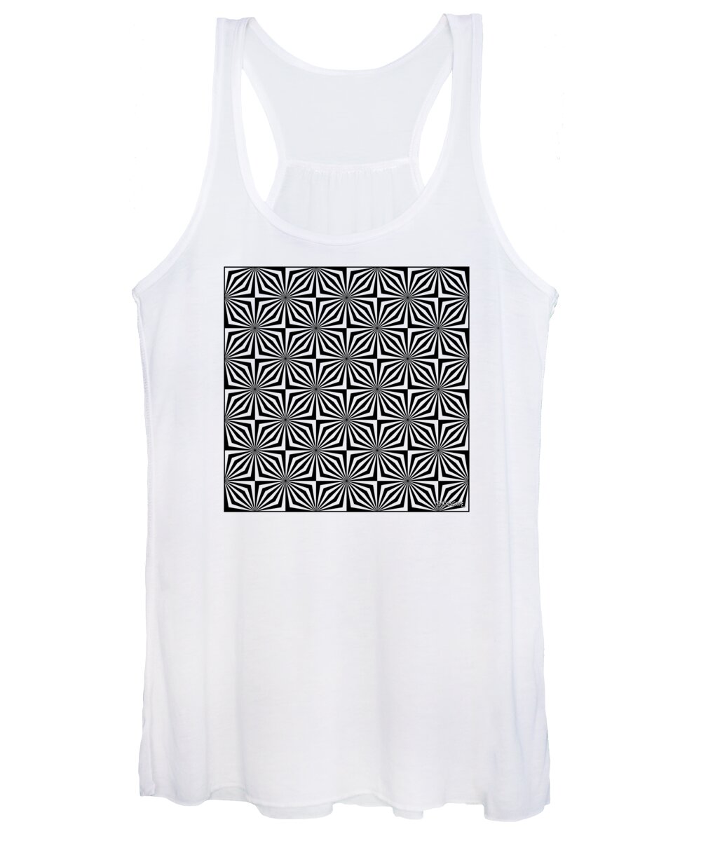 Op Art Women's Tank Top featuring the mixed media Stay High #2 by Gianni Sarcone