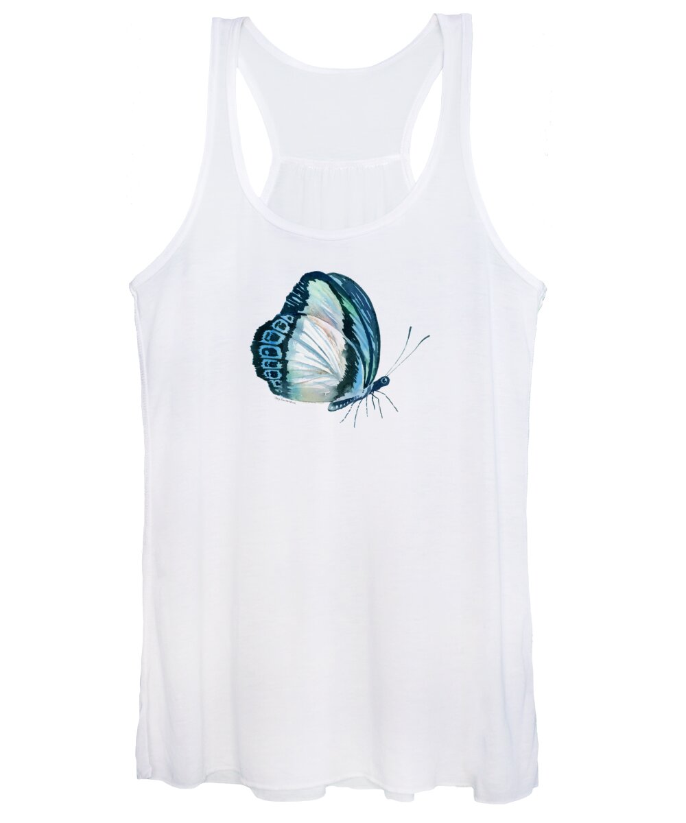 Danis Danis Butterfly Women's Tank Top featuring the painting 101 Perched Danis Danis Butterfly by Amy Kirkpatrick