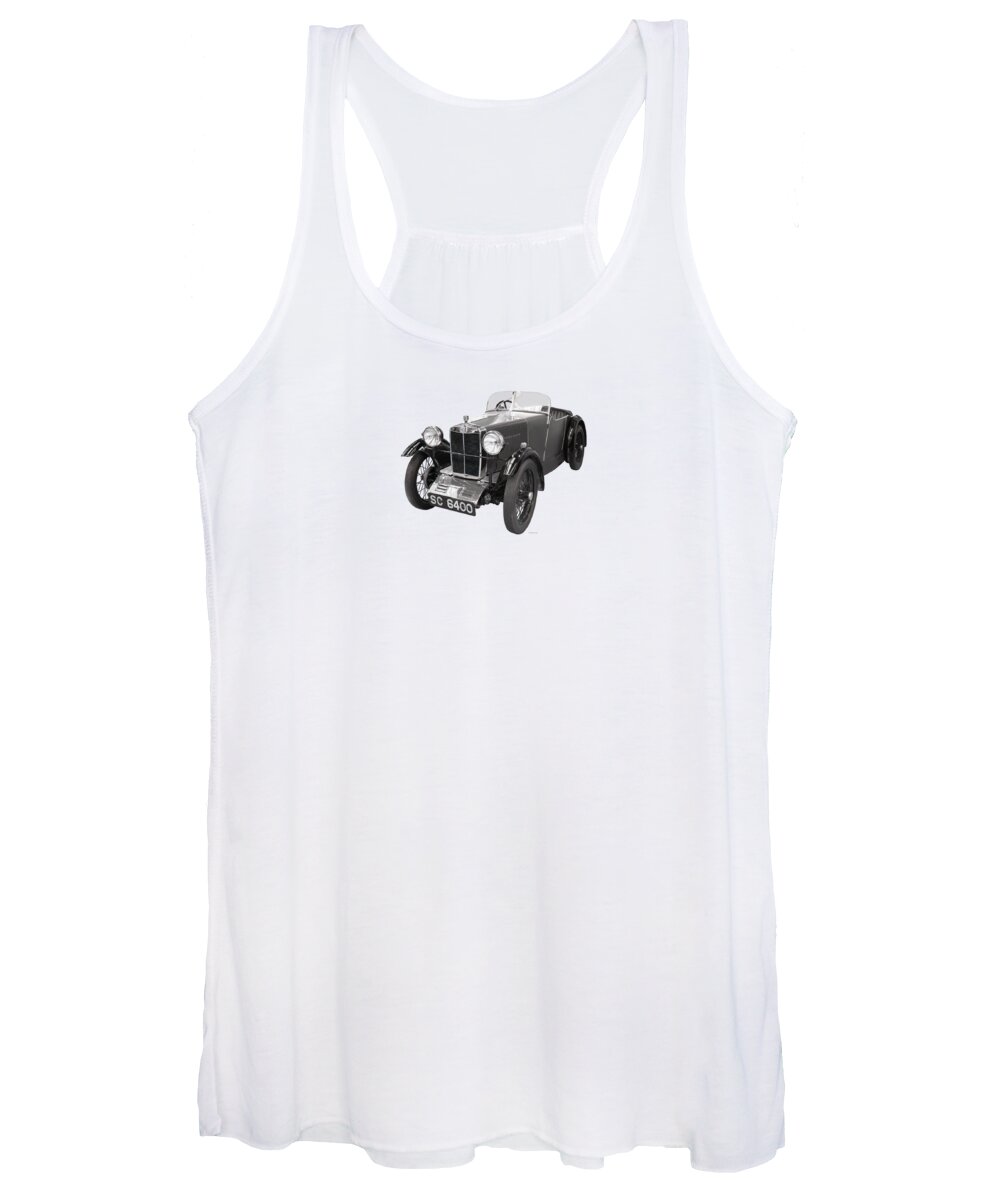 1930 Women's Tank Top featuring the photograph 1930 MG M Type by Retrographs