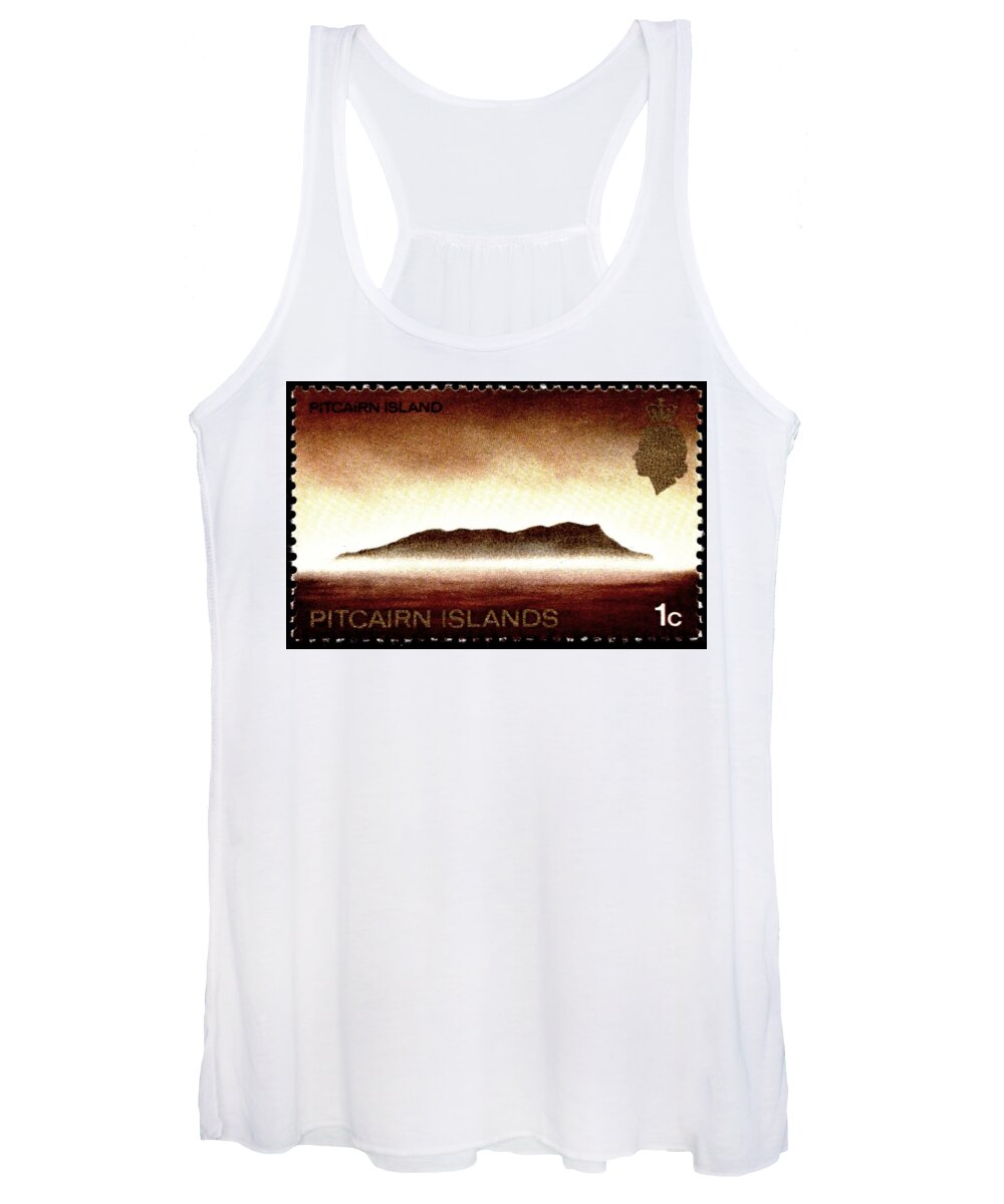 Stamp Women's Tank Top featuring the digital art 1969 Pitcairn Islands - No.97 - Stamp Art by Fred Larucci