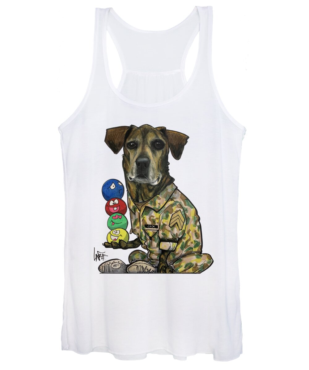 Chickos Women's Tank Top featuring the drawing 5338 Chickos by Canine Caricatures By John LaFree