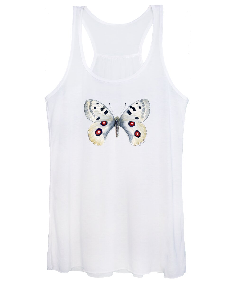 Apollo Women's Tank Top featuring the painting 28 Apollo Butterfly by Amy Kirkpatrick