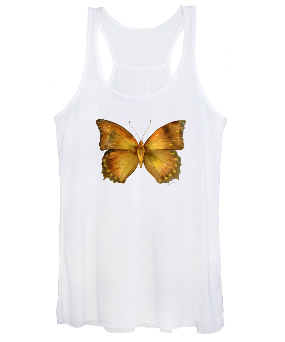 Charaxes Women's Tank Top featuring the painting 34 Charaxes Butterfly by Amy Kirkpatrick