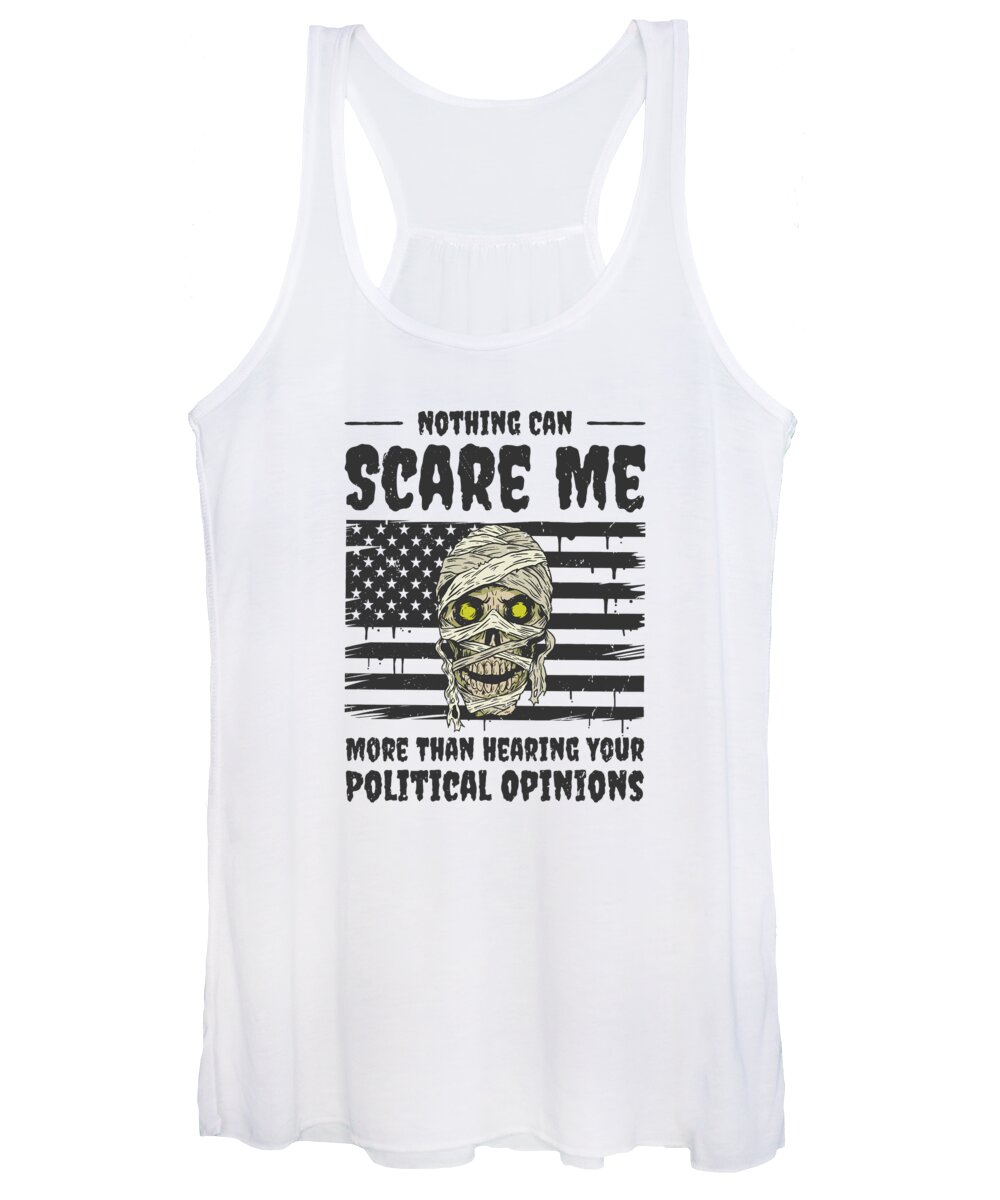 Halloween Women's Tank Top featuring the digital art Halloween Voting Politics Election Voter Political Opinions #4 by Toms Tee Store