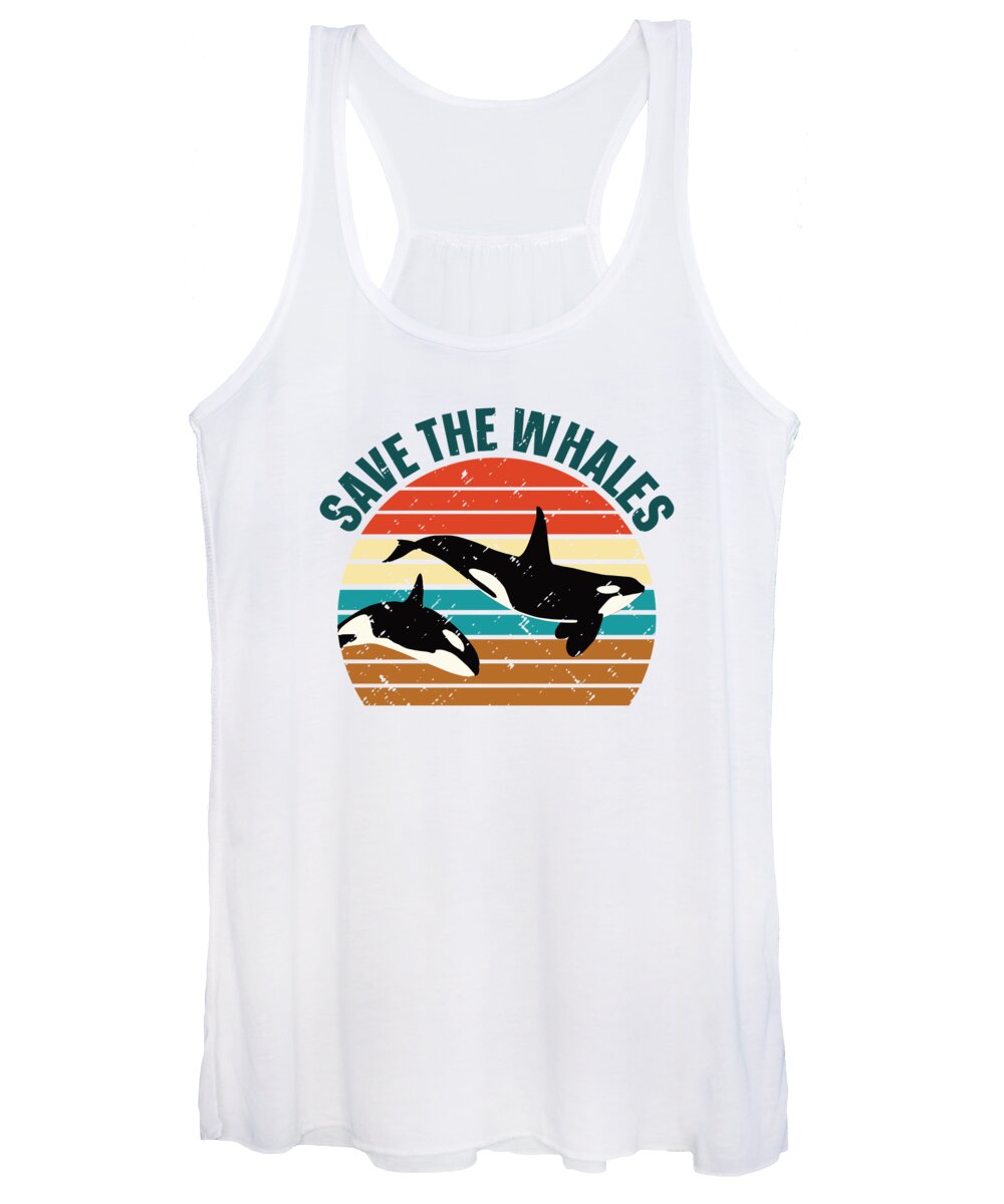 Orca Women's Tank Top featuring the digital art Save The Whales Orca Marine Biologist #4 by Toms Tee Store