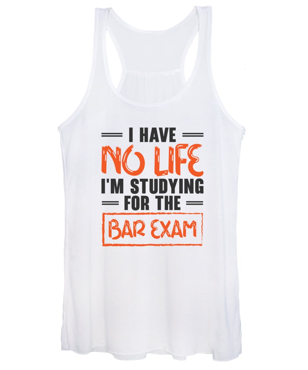 Studying Women's Tank Top featuring the digital art Studying Law Student Bar Exam Postgraduates Law School #4 by Toms Tee Store