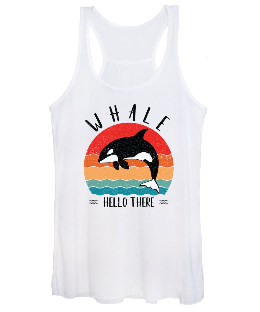 Marine Biologists Women's Tank Top featuring the digital art Whale Hello There Orca Marine Biologist #4 by Toms Tee Store