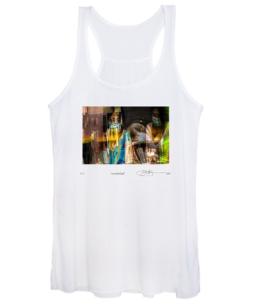 Signed Limited Edition Of 10 Women's Tank Top featuring the digital art 40 by Jerald Blackstock