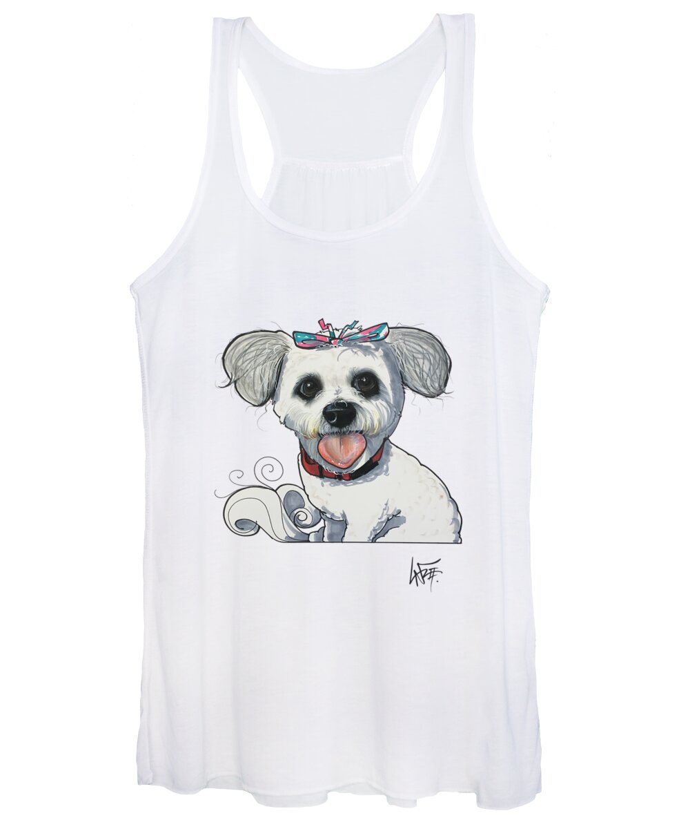 Dannunzio Women's Tank Top featuring the drawing 5291 Dannunzio by Canine Caricatures By John LaFree