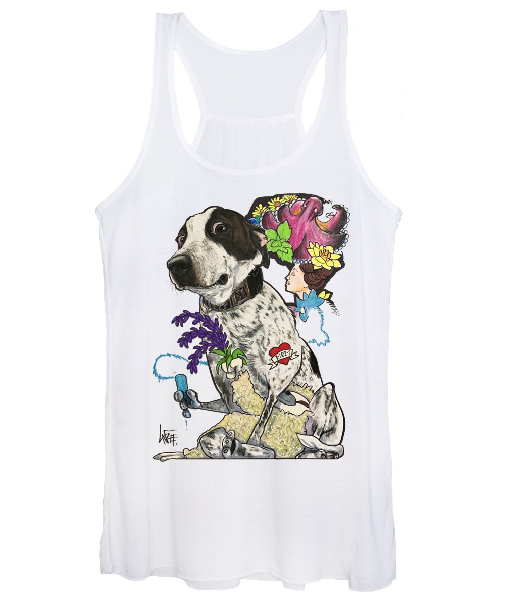 Thomas Women's Tank Top featuring the drawing 5336 Thomas by Canine Caricatures By John LaFree
