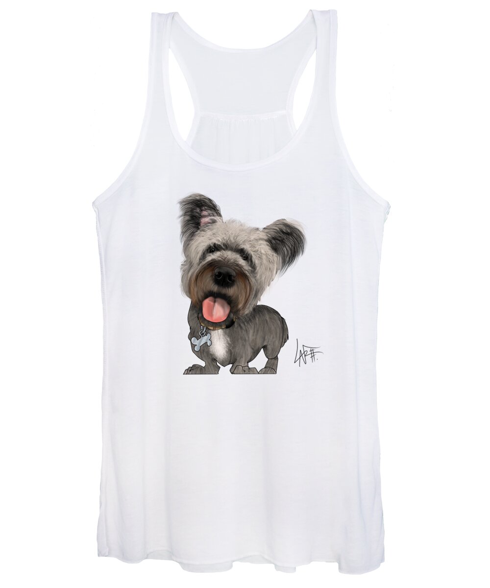 5711 Women's Tank Top featuring the drawing 5711 Winchell by Canine Caricatures By John LaFree