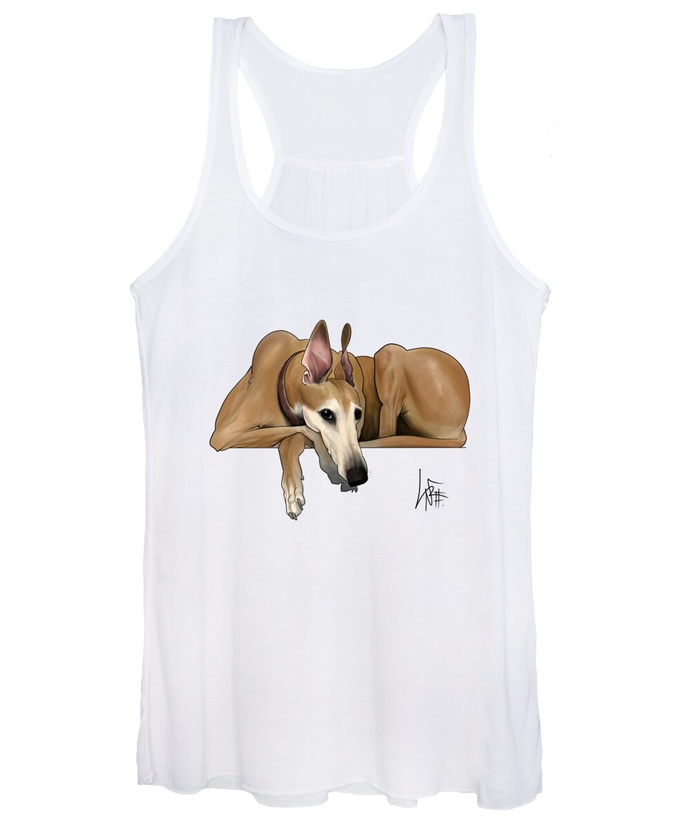 5871 Women's Tank Top featuring the drawing 5871 Law by Canine Caricatures By John LaFree