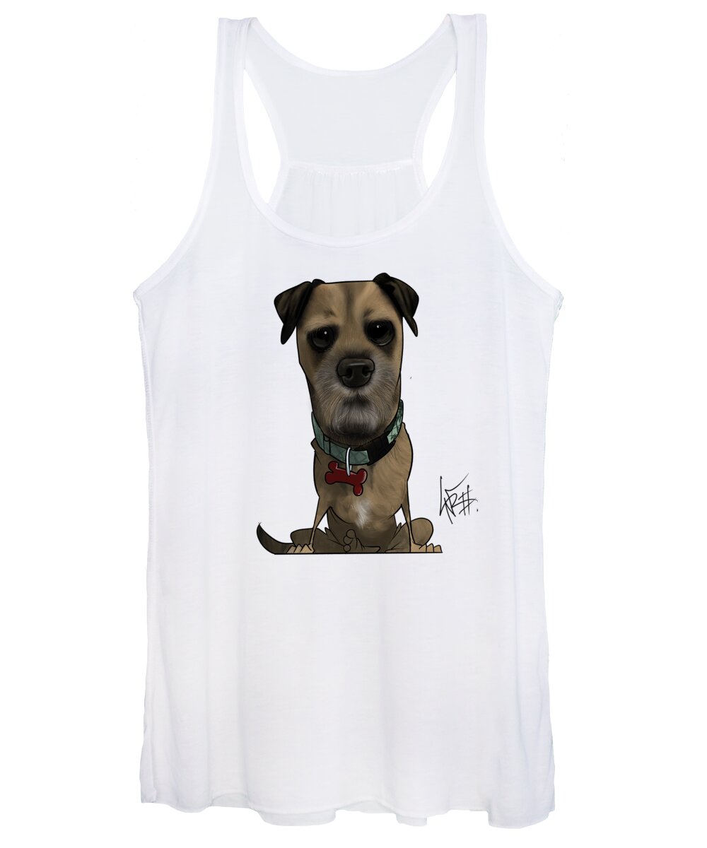 5874 Women's Tank Top featuring the photograph 5874 Rivera by Canine Caricatures By John LaFree