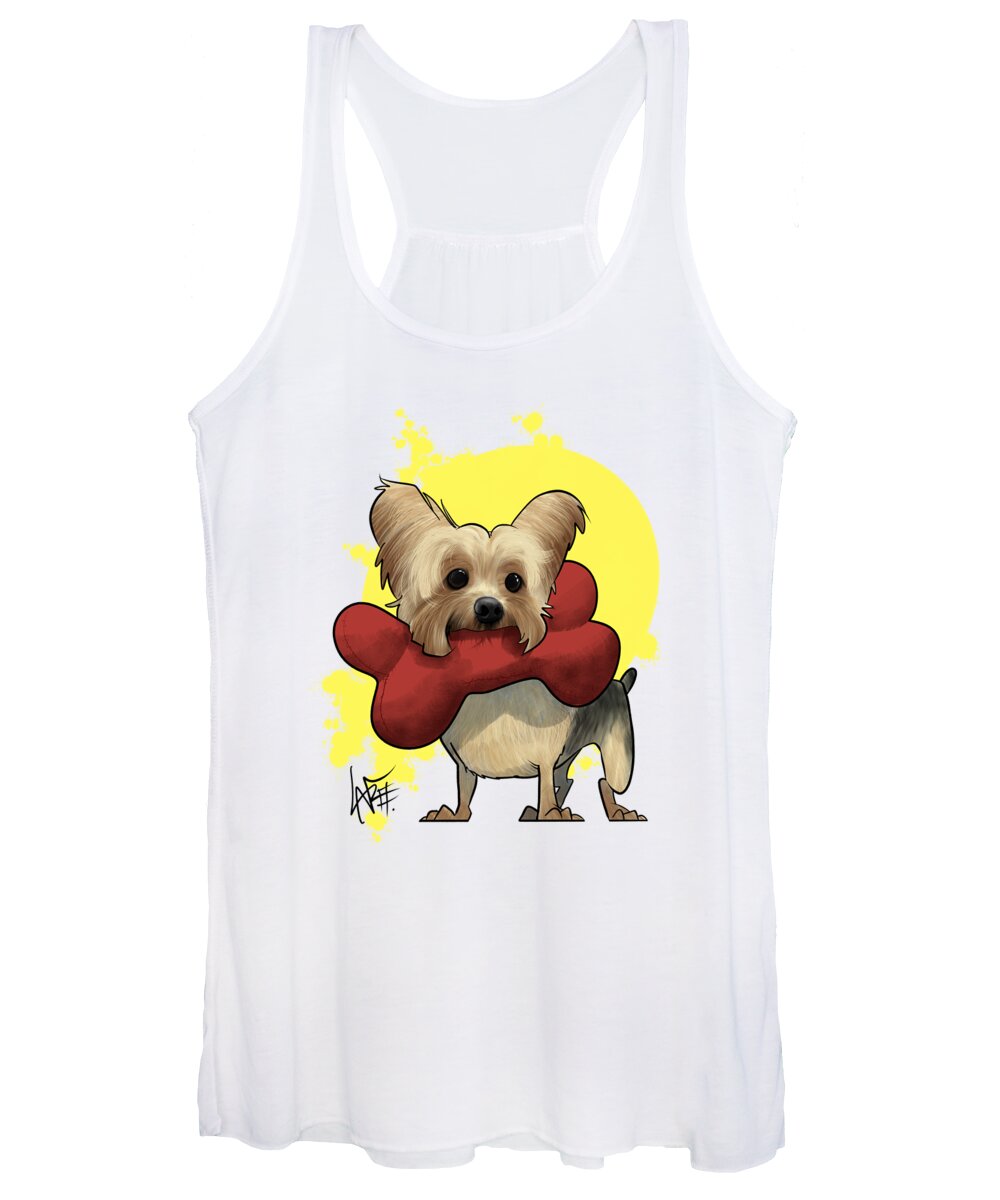 5894 Women's Tank Top featuring the drawing 5894 Rivera by Canine Caricatures By John LaFree