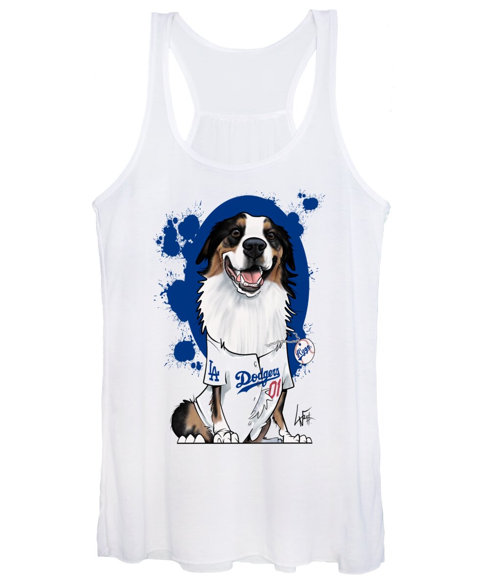 5913 Women's Tank Top featuring the drawing 5913 Do by Canine Caricatures By John LaFree