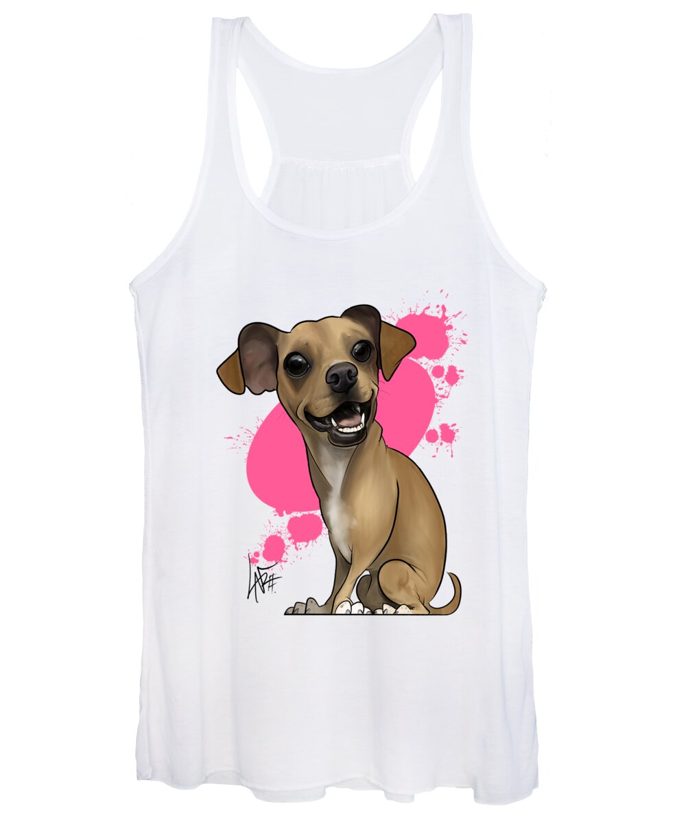 5943 Women's Tank Top featuring the drawing 5943 Crimi by John LaFree