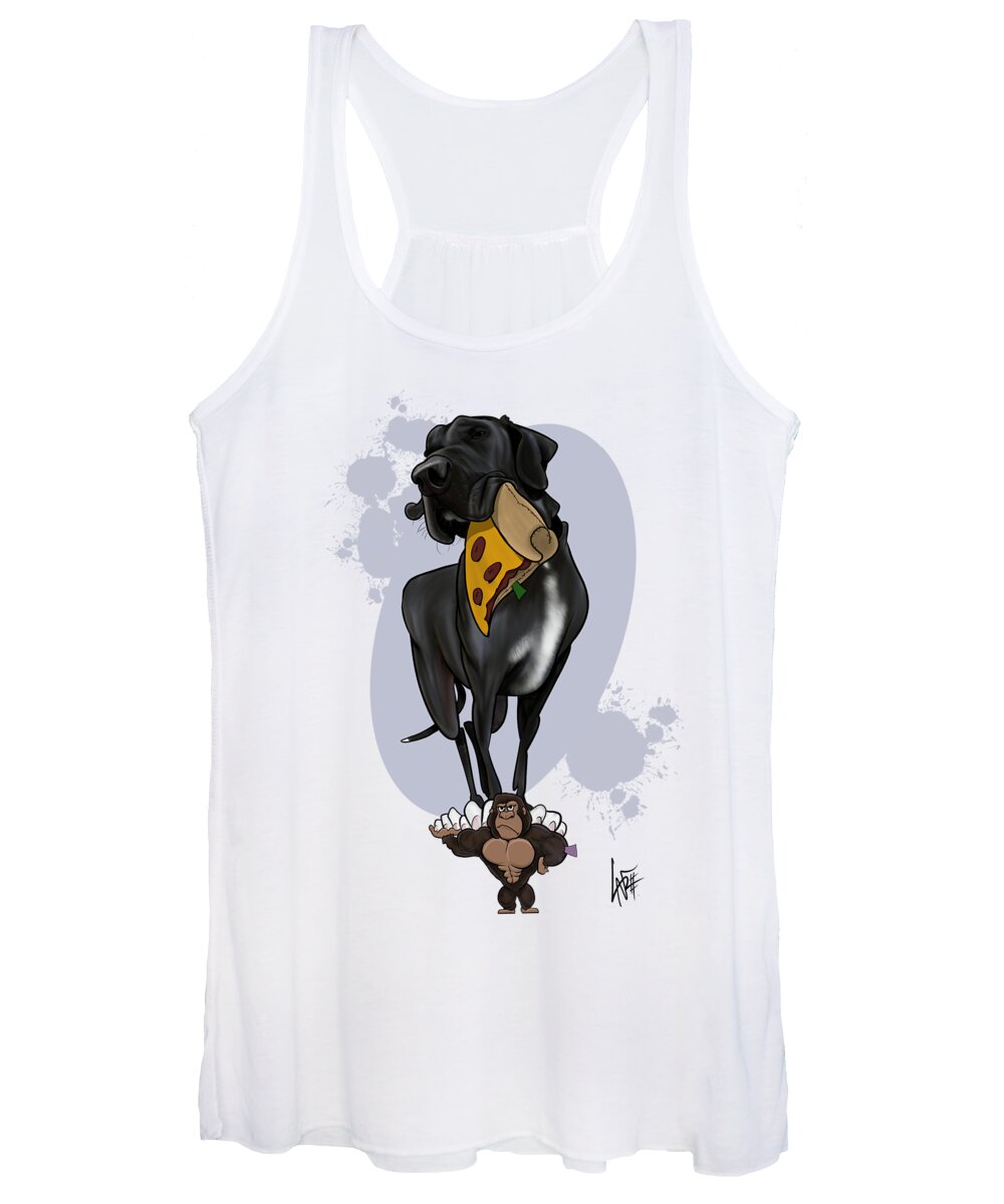 5971 Women's Tank Top featuring the drawing 5971 Tokarsky by Canine Caricatures By John LaFree