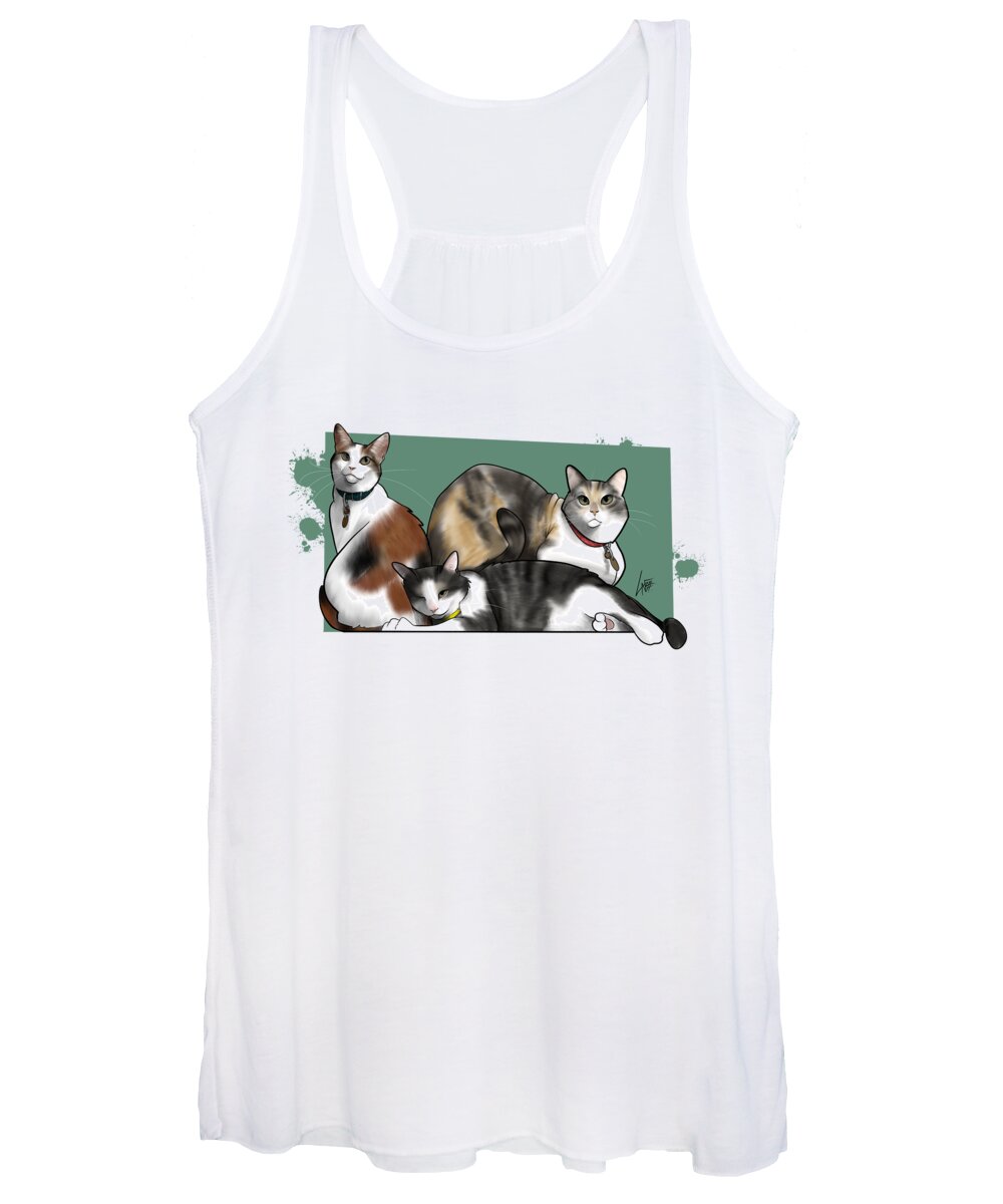 5972 Women's Tank Top featuring the drawing 5972 Myers by Canine Caricatures By John LaFree