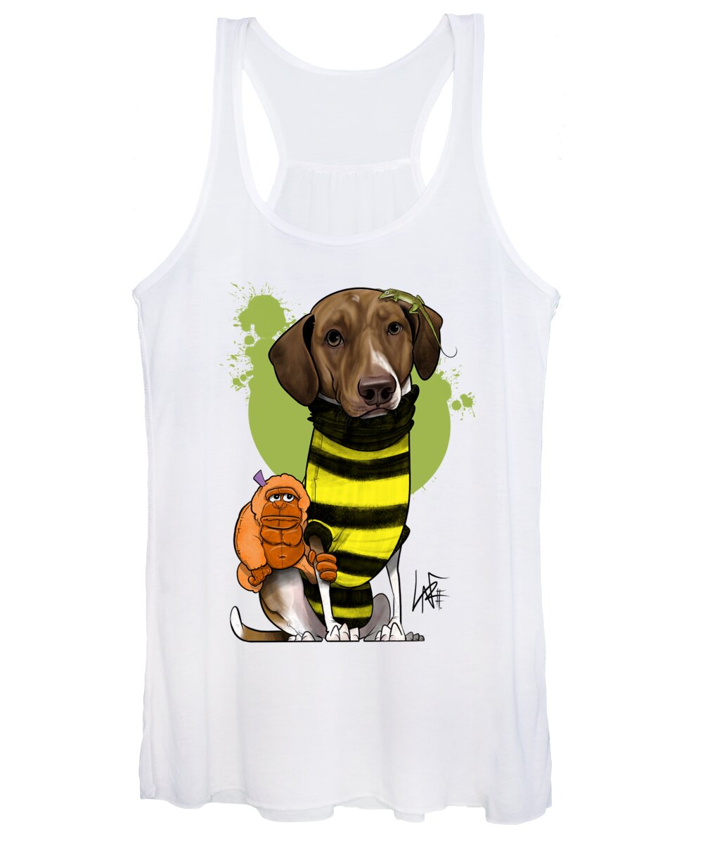 5983 Women's Tank Top featuring the drawing 5983 Hoolsema by Canine Caricatures By John LaFree