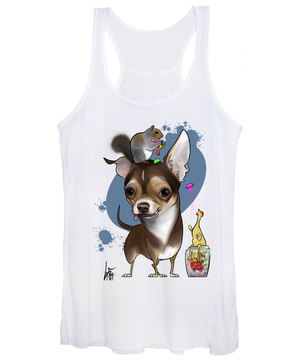 5984 Women's Tank Top featuring the drawing 5984 Swan by Canine Caricatures By John LaFree