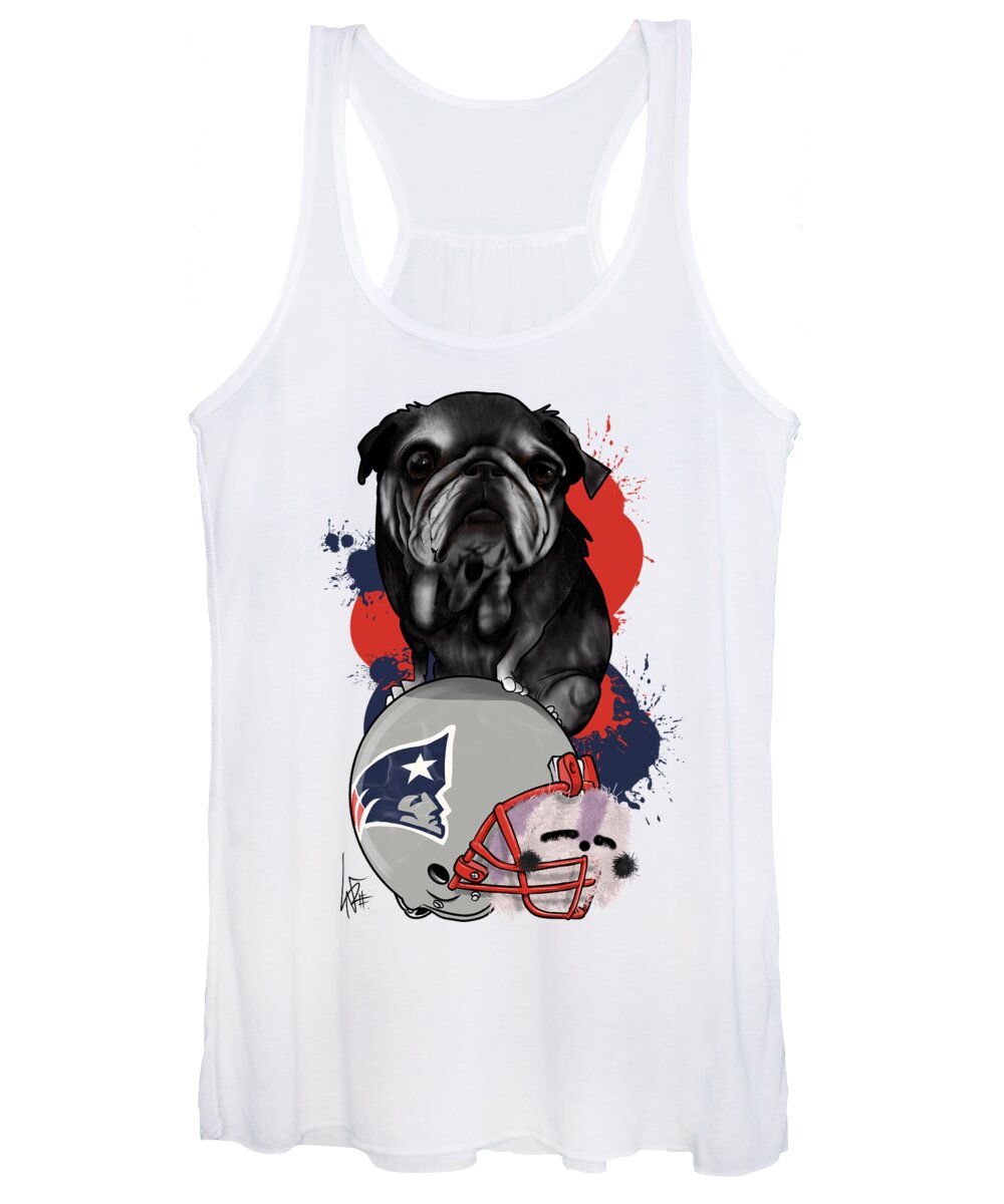 5986 Women's Tank Top featuring the drawing 5986 Metcalfe by Canine Caricatures By John LaFree