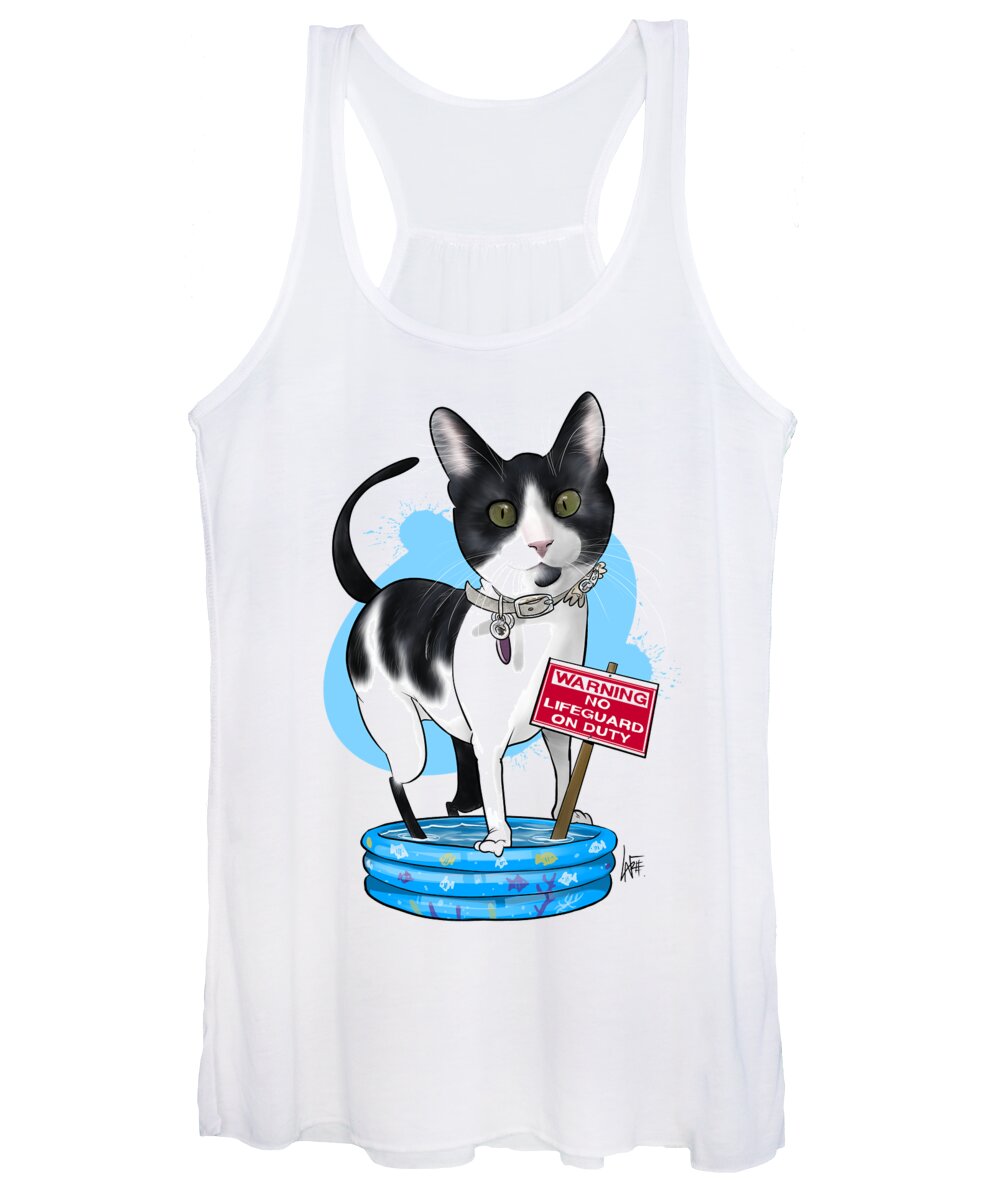 5992 Women's Tank Top featuring the drawing 5992 Ciastko by Canine Caricatures By John LaFree