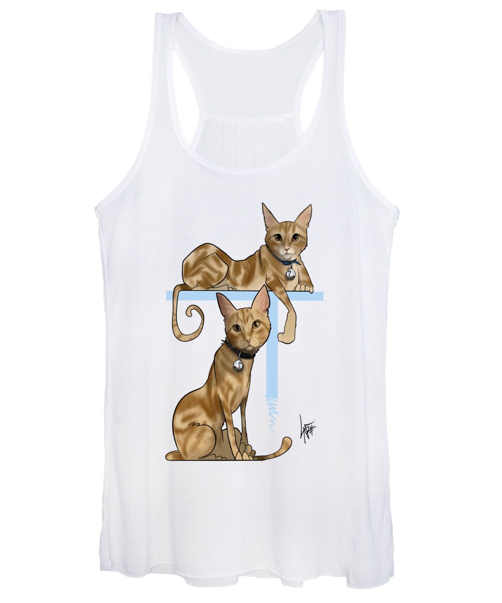 6050 Women's Tank Top featuring the drawing 6050 McKay by Canine Caricatures By John LaFree