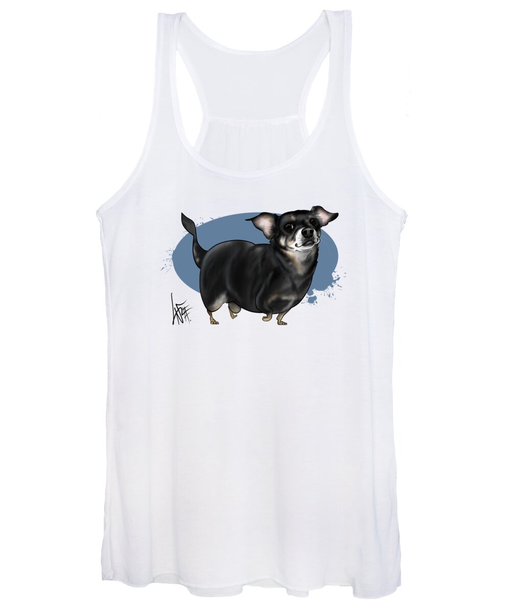 6078 Women's Tank Top featuring the drawing 6078 Swan by Canine Caricatures By John LaFree