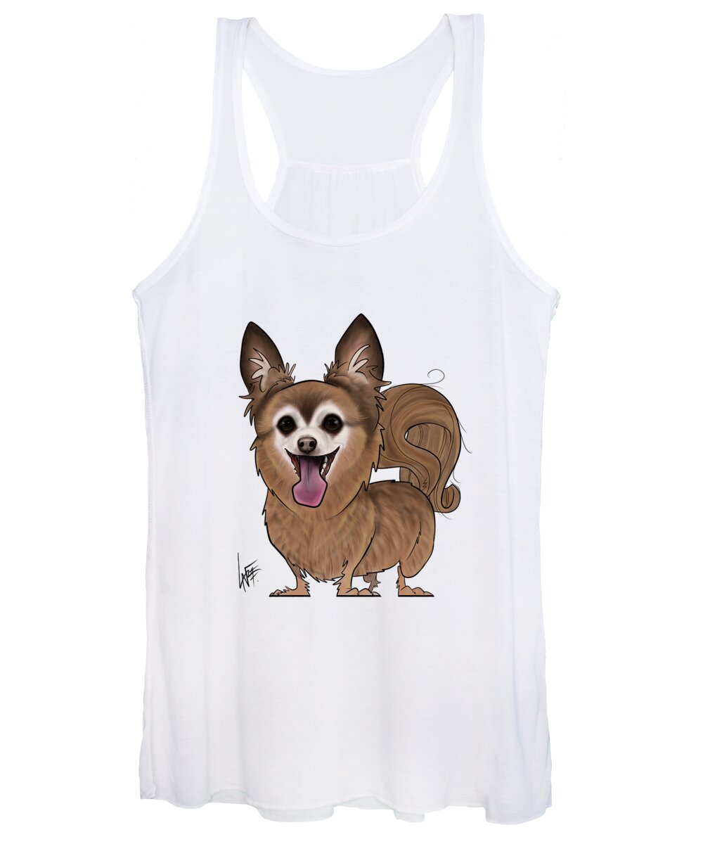 6129 Women's Tank Top featuring the drawing 6129 Richardson by Canine Caricatures By John LaFree