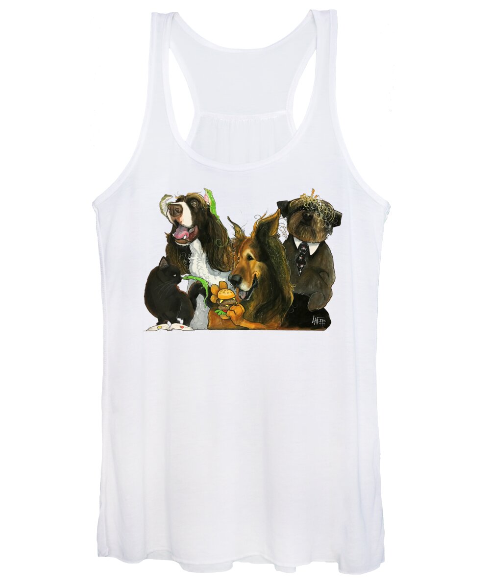 Stefanos Women's Tank Top featuring the drawing 7-1340 Stefanos by Canine Caricatures By John LaFree