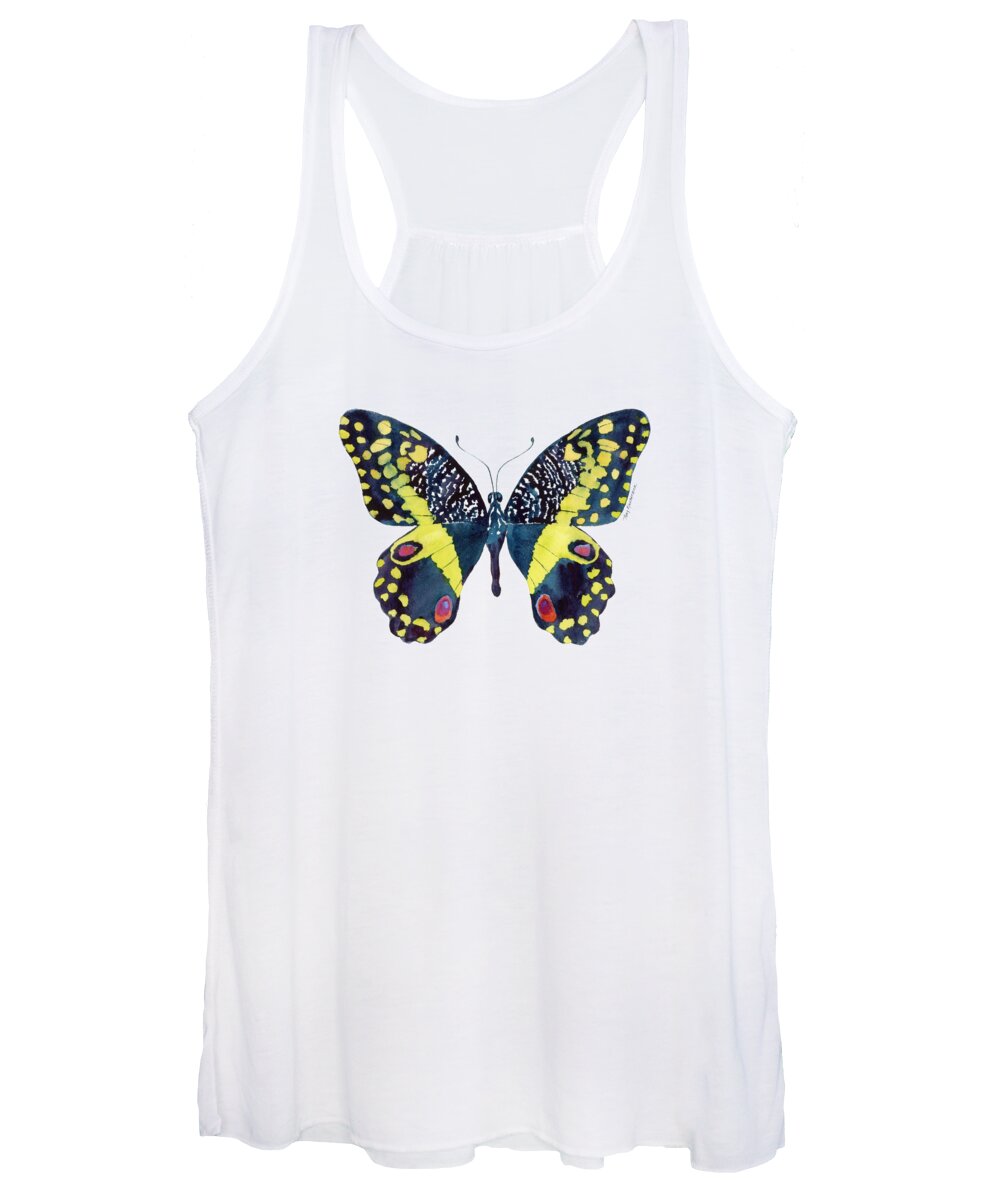 African Citrus Butterfly Women's Tank Top featuring the painting 73 Citrus Butterfly by Amy Kirkpatrick