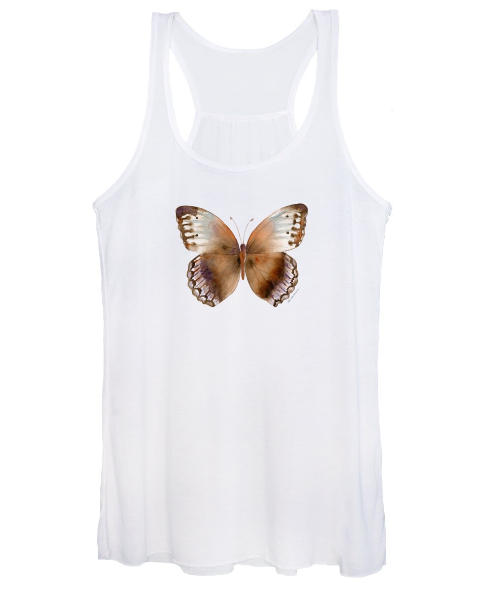 #faatoppicks Women's Tank Top featuring the painting 79 Jungle Queen Butterfly by Amy Kirkpatrick