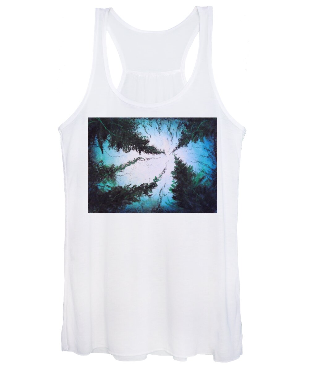 Weed Women's Tank Top featuring the pastel A Sea Calling by Jen Shearer